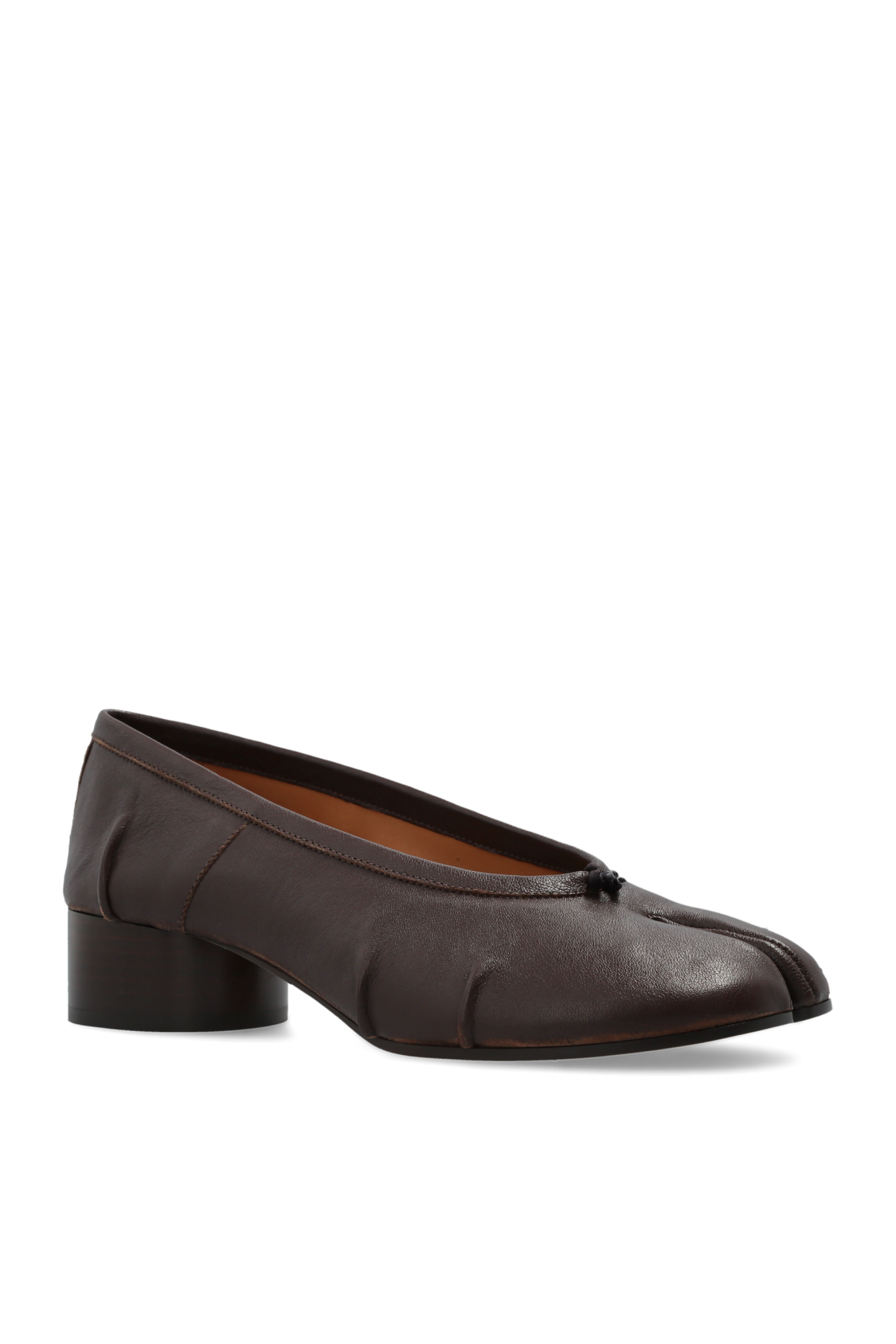 Brown Ballet flats with 'Tabi' cut-out Maison Margiela